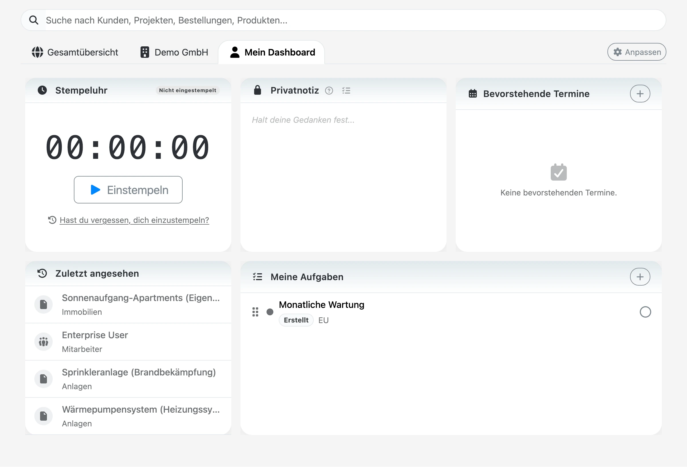 Awerka Dashboard: Alle Geschäftsfunktionen auf einen Blick