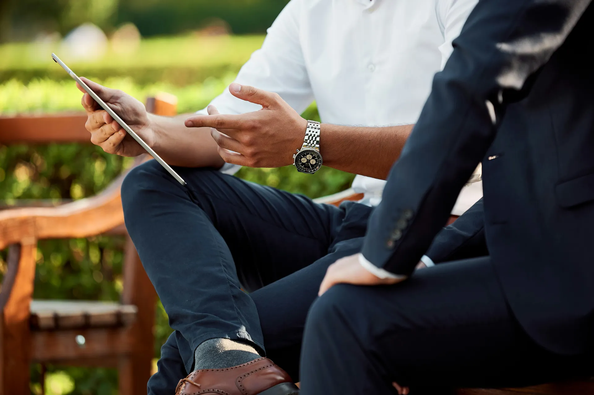 Videoberatung mit einem Kunden am Tablet
